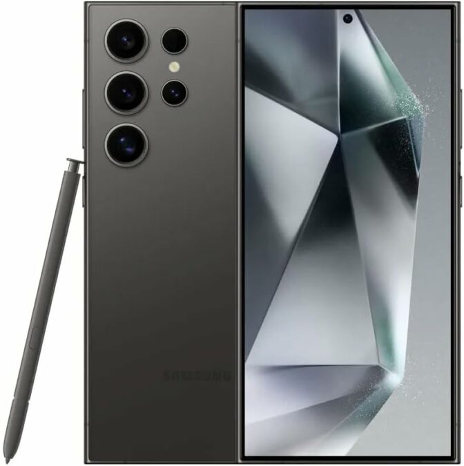 Smartphone Samsung Galaxy S24 Ultra, Galaxy AI, Selfie de 12MP, Tela de 6.8, 120Hz, 256GB, 12GB RAM