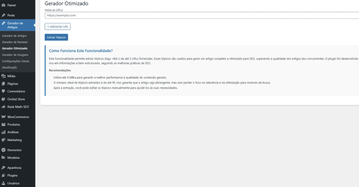 Com essa funcionalidade, você pode inserir até três links de artigos bem posicionados no Google.