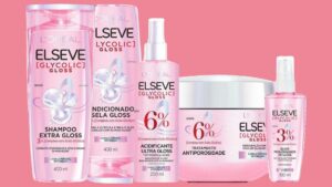 Kit Glycolic Gloss Shampoo+Condicionador+Acidificante+Creme de Tratamento+Sérum